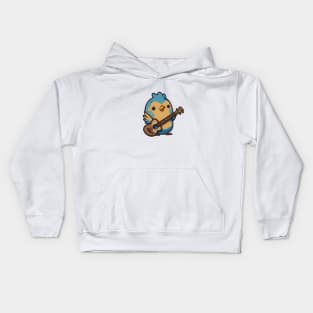 Cute Bird Playing Guitar Kids Hoodie